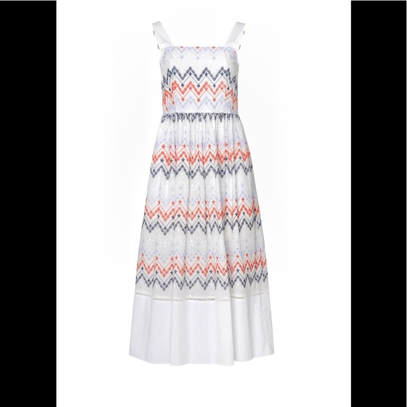 Sabina Musayev White Embroidered Fiji dress XL - Picture 7 of 9